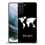 מפת העולם כיסוי מגן קשיח בעיצוב אישי עם השם שלך ל Samsung Galaxy S21 יחידה אחת סקרין מובייל