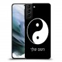 סמל יינג יאנג - סין כיסוי מגן קשיח בעיצוב אישי עם השם שלך ל Samsung Galaxy S21 יחידה אחת סקרין מובייל
