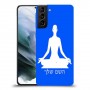 יוגה כיסוי מגן קשיח בעיצוב אישי עם השם שלך ל Samsung Galaxy S21 יחידה אחת סקרין מובייל