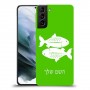 דגים כיסוי מגן קשיח בעיצוב אישי עם השם שלך ל Samsung Galaxy S21 יחידה אחת סקרין מובייל