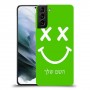 סמיילי כיסוי מגן קשיח בעיצוב אישי עם השם שלך ל Samsung Galaxy S21 יחידה אחת סקרין מובייל