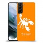 עקרב כיסוי מגן קשיח בעיצוב אישי עם השם שלך ל Samsung Galaxy S21 יחידה אחת סקרין מובייל