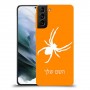 עכביש כיסוי מגן קשיח בעיצוב אישי עם השם שלך ל Samsung Galaxy S21 יחידה אחת סקרין מובייל