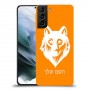זאב כיסוי מגן קשיח בעיצוב אישי עם השם שלך ל Samsung Galaxy S21 יחידה אחת סקרין מובייל
