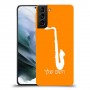 סקספון כיסוי מגן קשיח בעיצוב אישי עם השם שלך ל Samsung Galaxy S21 יחידה אחת סקרין מובייל