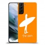 גלישה כיסוי מגן קשיח בעיצוב אישי עם השם שלך ל Samsung Galaxy S21 יחידה אחת סקרין מובייל