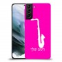 סקספון כיסוי מגן קשיח בעיצוב אישי עם השם שלך ל Samsung Galaxy S21 יחידה אחת סקרין מובייל