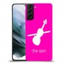 כינור כיסוי מגן קשיח בעיצוב אישי עם השם שלך ל Samsung Galaxy S21 יחידה אחת סקרין מובייל
