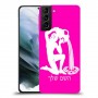 דלי כיסוי מגן קשיח בעיצוב אישי עם השם שלך ל Samsung Galaxy S21 יחידה אחת סקרין מובייל