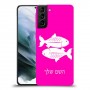 דגים כיסוי מגן קשיח בעיצוב אישי עם השם שלך ל Samsung Galaxy S21 יחידה אחת סקרין מובייל