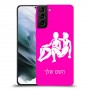 תאומים כיסוי מגן קשיח בעיצוב אישי עם השם שלך ל Samsung Galaxy S21 יחידה אחת סקרין מובייל