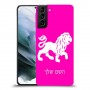 אריה כיסוי מגן קשיח בעיצוב אישי עם השם שלך ל Samsung Galaxy S21 יחידה אחת סקרין מובייל