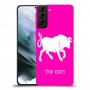 שור כיסוי מגן קשיח בעיצוב אישי עם השם שלך ל Samsung Galaxy S21 יחידה אחת סקרין מובייל