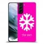 שלג כיסוי מגן קשיח בעיצוב אישי עם השם שלך ל Samsung Galaxy S21 יחידה אחת סקרין מובייל