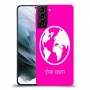 עולם כיסוי מגן קשיח בעיצוב אישי עם השם שלך ל Samsung Galaxy S21 יחידה אחת סקרין מובייל