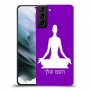 יוגה כיסוי מגן קשיח בעיצוב אישי עם השם שלך ל Samsung Galaxy S21 יחידה אחת סקרין מובייל