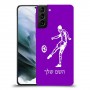 שחקן כדורגל כיסוי מגן קשיח בעיצוב אישי עם השם שלך ל Samsung Galaxy S21 יחידה אחת סקרין מובייל