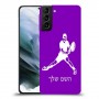 שחקן טניס כיסוי מגן קשיח בעיצוב אישי עם השם שלך ל Samsung Galaxy S21 יחידה אחת סקרין מובייל