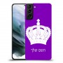כתר מלכותי כיסוי מגן קשיח בעיצוב אישי עם השם שלך ל Samsung Galaxy S21 יחידה אחת סקרין מובייל