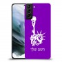 פסל החירות כיסוי מגן קשיח בעיצוב אישי עם השם שלך ל Samsung Galaxy S21 יחידה אחת סקרין מובייל