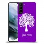 עץ כיסוי מגן קשיח בעיצוב אישי עם השם שלך ל Samsung Galaxy S21 יחידה אחת סקרין מובייל