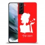 אישה אהבה כיסוי מגן קשיח בעיצוב אישי עם השם שלך ל Samsung Galaxy S21 יחידה אחת סקרין מובייל