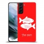דגים כיסוי מגן קשיח בעיצוב אישי עם השם שלך ל Samsung Galaxy S21 יחידה אחת סקרין מובייל