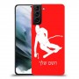 סקִי כיסוי מגן קשיח בעיצוב אישי עם השם שלך ל Samsung Galaxy S21 יחידה אחת סקרין מובייל