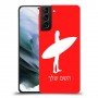 גלישה כיסוי מגן קשיח בעיצוב אישי עם השם שלך ל Samsung Galaxy S21 יחידה אחת סקרין מובייל