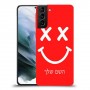 סמיילי כיסוי מגן קשיח בעיצוב אישי עם השם שלך ל Samsung Galaxy S21 יחידה אחת סקרין מובייל