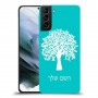 עץ כיסוי מגן קשיח בעיצוב אישי עם השם שלך ל Samsung Galaxy S21 יחידה אחת סקרין מובייל