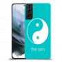 סמל יינג יאנג - סין כיסוי מגן קשיח בעיצוב אישי עם השם שלך ל Samsung Galaxy S21 יחידה אחת סקרין מובייל