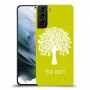 עץ כיסוי מגן קשיח בעיצוב אישי עם השם שלך ל Samsung Galaxy S21 יחידה אחת סקרין מובייל