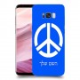 סמל השלום כיסוי מגן קשיח בעיצוב אישי עם השם שלך ל Samsung Galaxy S8+ יחידה אחת סקרין מובייל