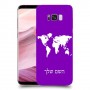 מפת העולם כיסוי מגן קשיח בעיצוב אישי עם השם שלך ל Samsung Galaxy S8+ יחידה אחת סקרין מובייל