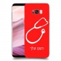 רופא סטטוסקופ כיסוי מגן קשיח בעיצוב אישי עם השם שלך ל Samsung Galaxy S8+ יחידה אחת סקרין מובייל