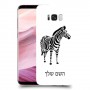 זברה כיסוי מגן קשיח בעיצוב אישי עם השם שלך ל Samsung Galaxy S8+ יחידה אחת סקרין מובייל