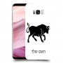 שור כיסוי מגן קשיח בעיצוב אישי עם השם שלך ל Samsung Galaxy S8+ יחידה אחת סקרין מובייל