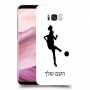 כדורגל - אישה כיסוי מגן קשיח בעיצוב אישי עם השם שלך ל Samsung Galaxy S8+ יחידה אחת סקרין מובייל