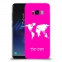 מפת העולם כיסוי מגן קשיח בעיצוב אישי עם השם שלך ל Samsung Galaxy S8 יחידה אחת סקרין מובייל