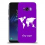 מפת העולם כיסוי מגן קשיח בעיצוב אישי עם השם שלך ל Samsung Galaxy S8 יחידה אחת סקרין מובייל