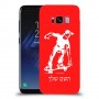 ילד סקייטבורד כיסוי מגן קשיח בעיצוב אישי עם השם שלך ל Samsung Galaxy S8 יחידה אחת סקרין מובייל