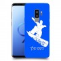 סנובורד כיסוי מגן קשיח בעיצוב אישי עם השם שלך ל Samsung Galaxy S9+ יחידה אחת סקרין מובייל