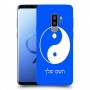 סמל יינג יאנג - סין כיסוי מגן קשיח בעיצוב אישי עם השם שלך ל Samsung Galaxy S9+ יחידה אחת סקרין מובייל