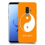 סמל יינג יאנג - סין כיסוי מגן קשיח בעיצוב אישי עם השם שלך ל Samsung Galaxy S9+ יחידה אחת סקרין מובייל