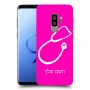 רופא סטטוסקופ כיסוי מגן קשיח בעיצוב אישי עם השם שלך ל Samsung Galaxy S9+ יחידה אחת סקרין מובייל