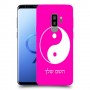 סמל יינג יאנג - סין כיסוי מגן קשיח בעיצוב אישי עם השם שלך ל Samsung Galaxy S9+ יחידה אחת סקרין מובייל