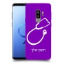 רופא סטטוסקופ כיסוי מגן קשיח בעיצוב אישי עם השם שלך ל Samsung Galaxy S9+ יחידה אחת סקרין מובייל