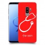 רופא סטטוסקופ כיסוי מגן קשיח בעיצוב אישי עם השם שלך ל Samsung Galaxy S9+ יחידה אחת סקרין מובייל