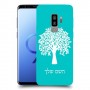 עץ כיסוי מגן קשיח בעיצוב אישי עם השם שלך ל Samsung Galaxy S9+ יחידה אחת סקרין מובייל